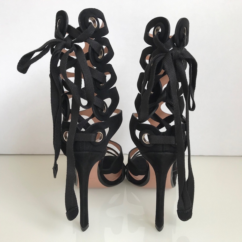 Samuel Failli Diane Black Cage Heels 7.5 - Picture 4 of 8